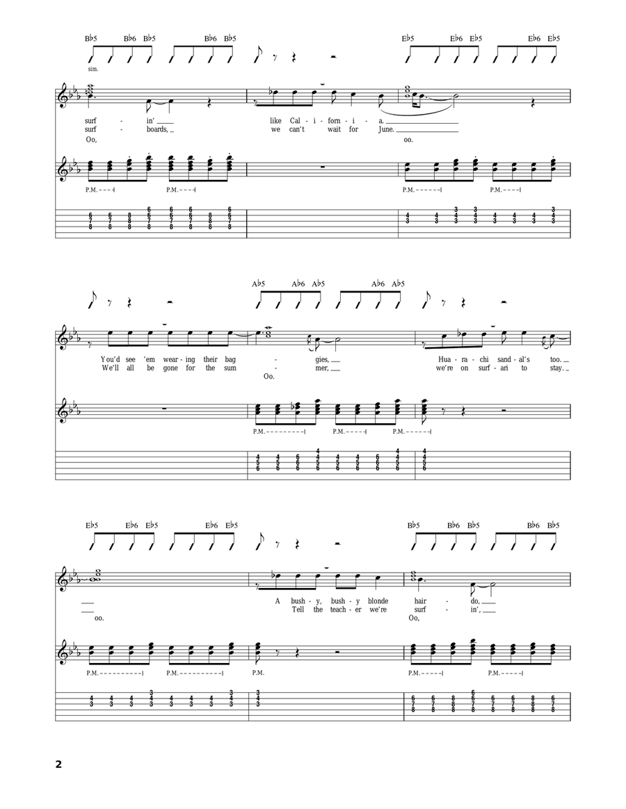 Surfin' U.S.A. Surfin' U.S.A. Acoustic Guitar scores gallery preview page 2