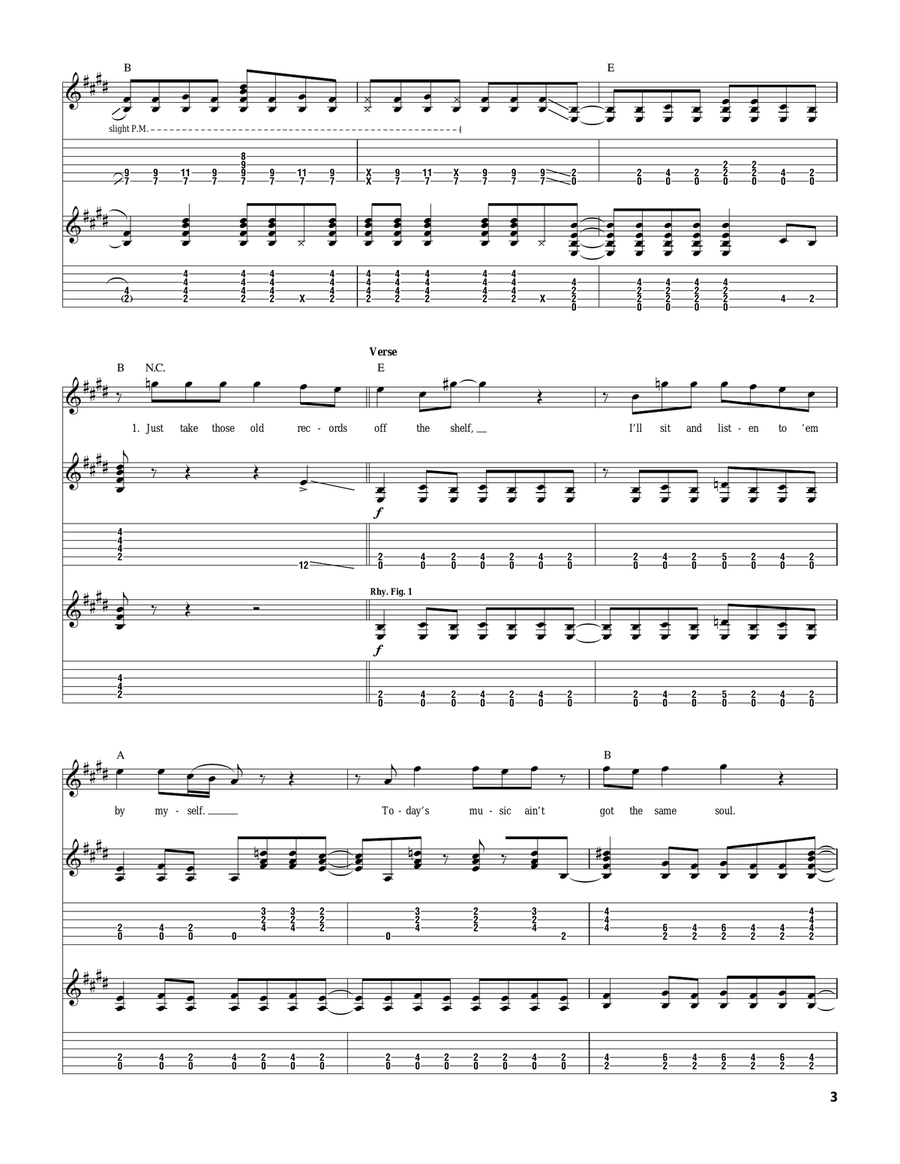 Old Time Rock & Roll Old Time Rock & Roll Acoustic Guitar scores gallery preview page 3