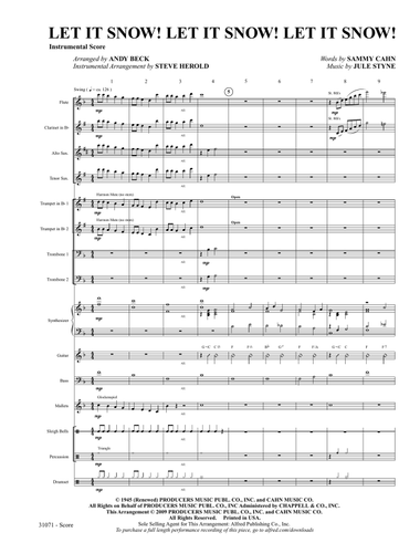 Let It Snow! Let It Snow! Let It Snow!: Score