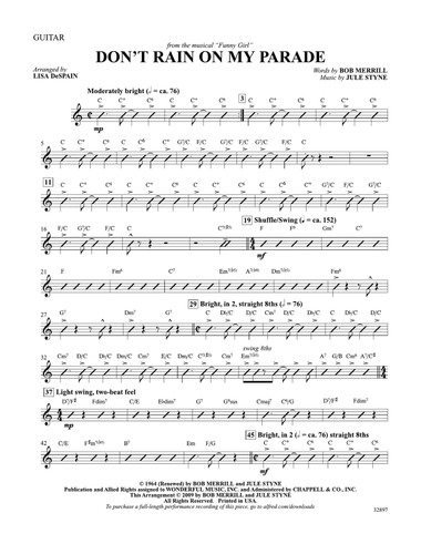 Don't Rain on My Parade (from the musical Funny Girl): Guitar