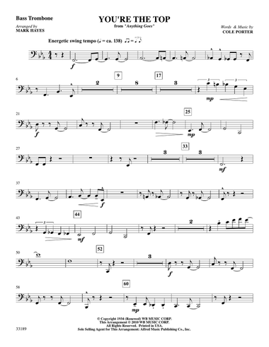 You're the Top (from the musical Anything Goes): 3rd Trombone