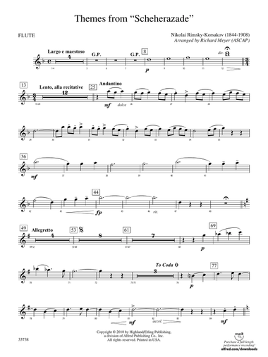 Themes from Scheherazade: Flute