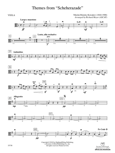 Themes from Scheherazade: Viola