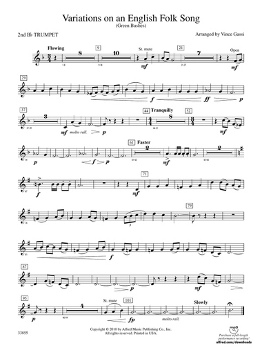 Variations on an English Folk Song: 2nd B-flat Trumpet
