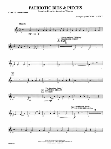 Patriotic Bits & Pieces (based on Favorite American Themes): E-flat Alto Saxophone