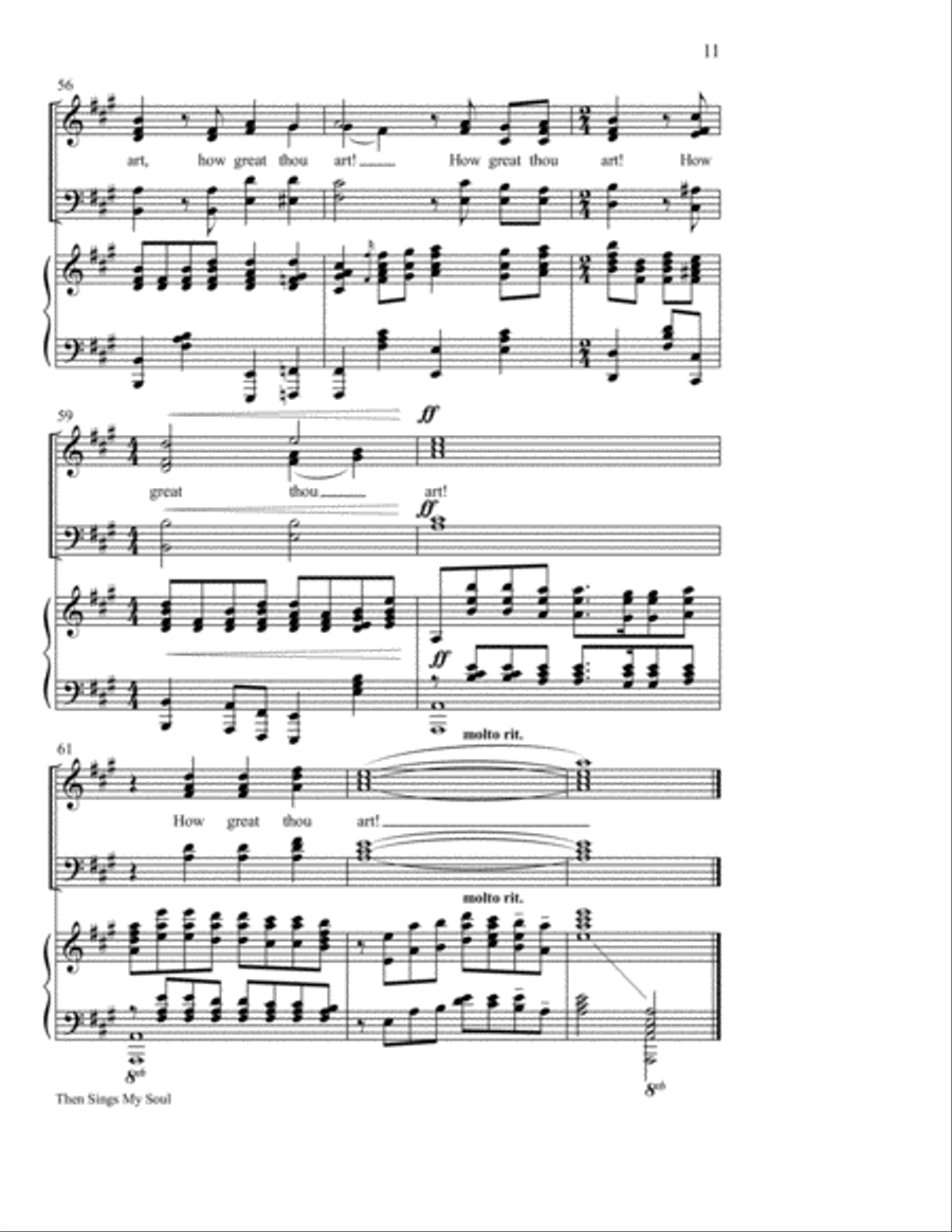 Then Sings My Soul (How Great Thou Art) Then Sings My Soul (How Great Thou Art) 4-Part scores gallery preview page 12