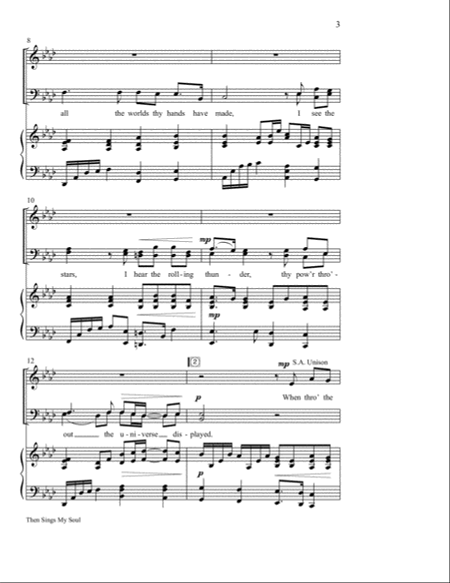 Then Sings My Soul (How Great Thou Art) Then Sings My Soul (How Great Thou Art) 4-Part scores gallery preview page 4