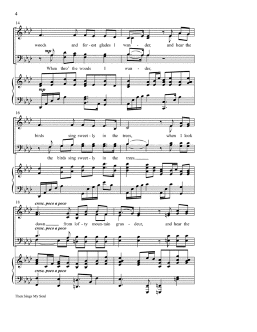 Then Sings My Soul (How Great Thou Art) Then Sings My Soul (How Great Thou Art) 4-Part scores gallery preview page 5