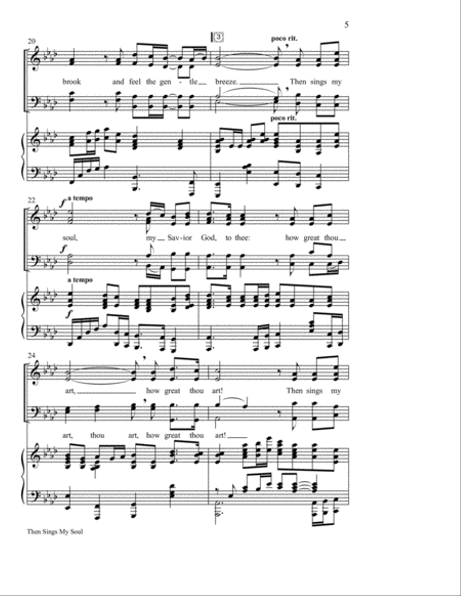 Then Sings My Soul (How Great Thou Art) Then Sings My Soul (How Great Thou Art) 4-Part scores gallery preview page 6