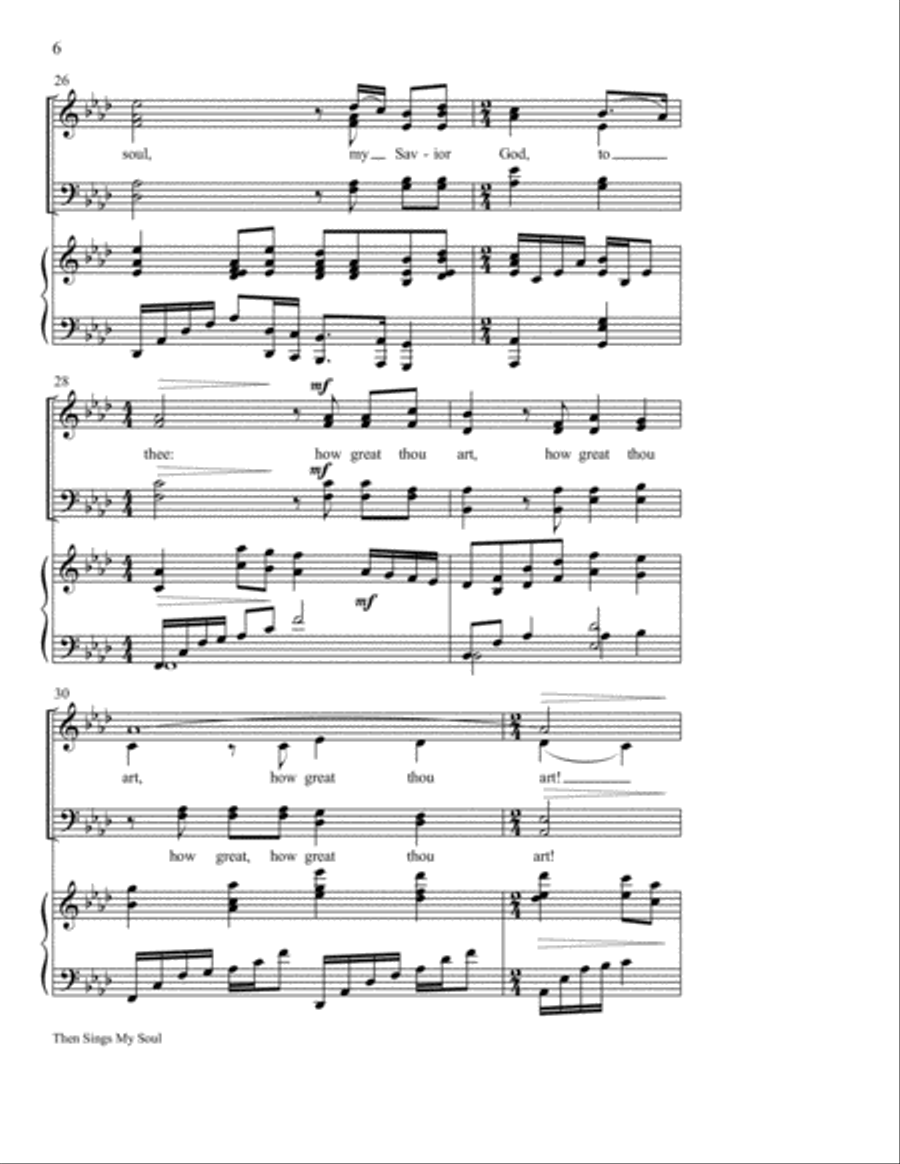 Then Sings My Soul (How Great Thou Art) Then Sings My Soul (How Great Thou Art) 4-Part scores gallery preview page 7