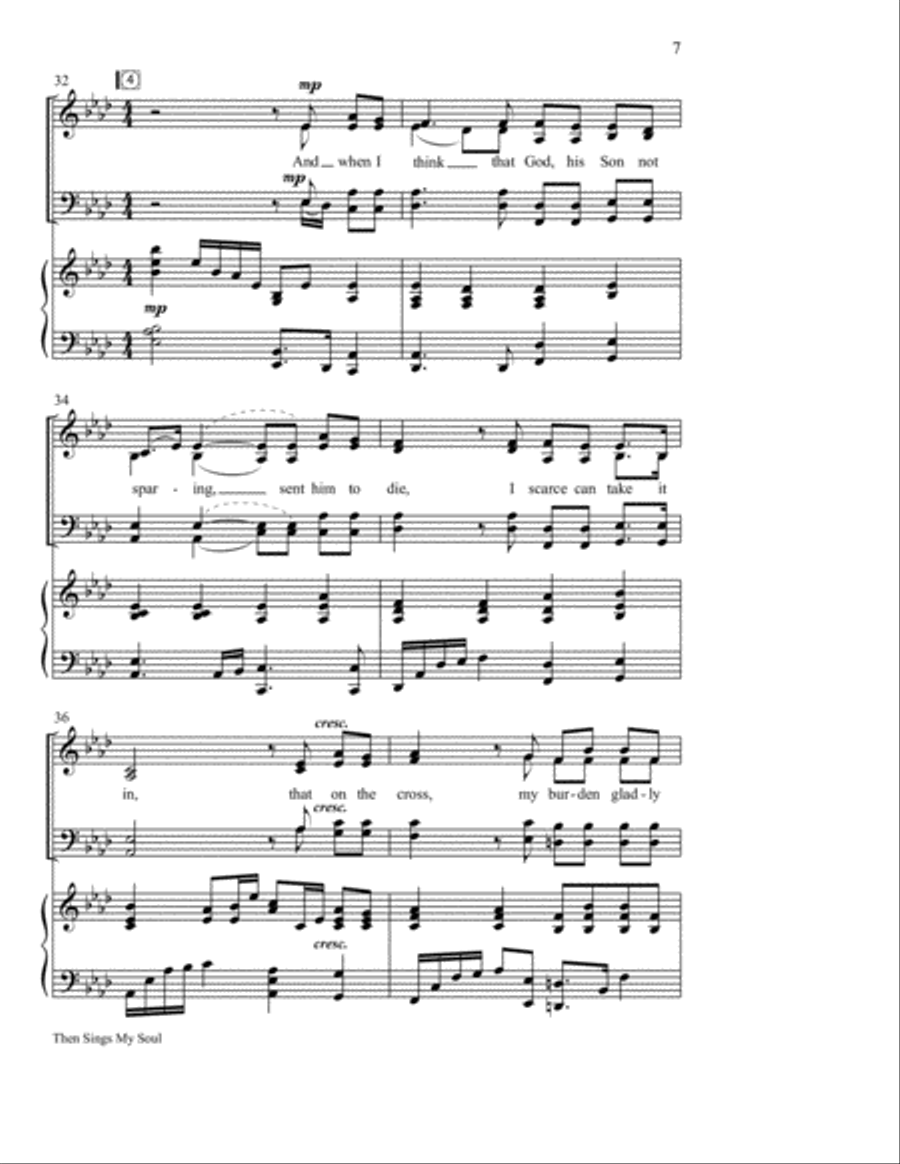 Then Sings My Soul (How Great Thou Art) Then Sings My Soul (How Great Thou Art) 4-Part scores gallery preview page 8