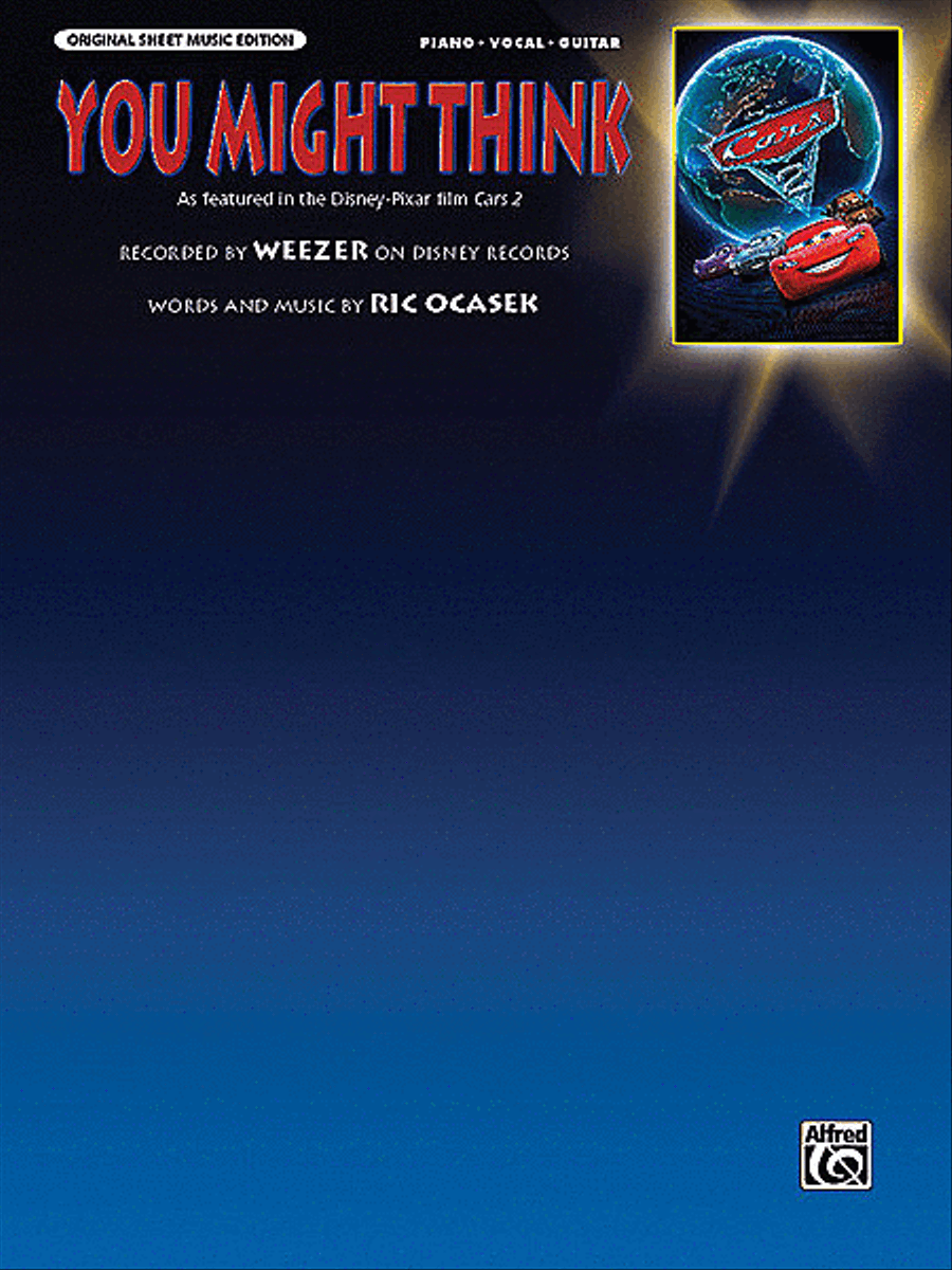 You Might Think (from Cars 2) Piano, Vocal, Guitar scores gallery preview page 1