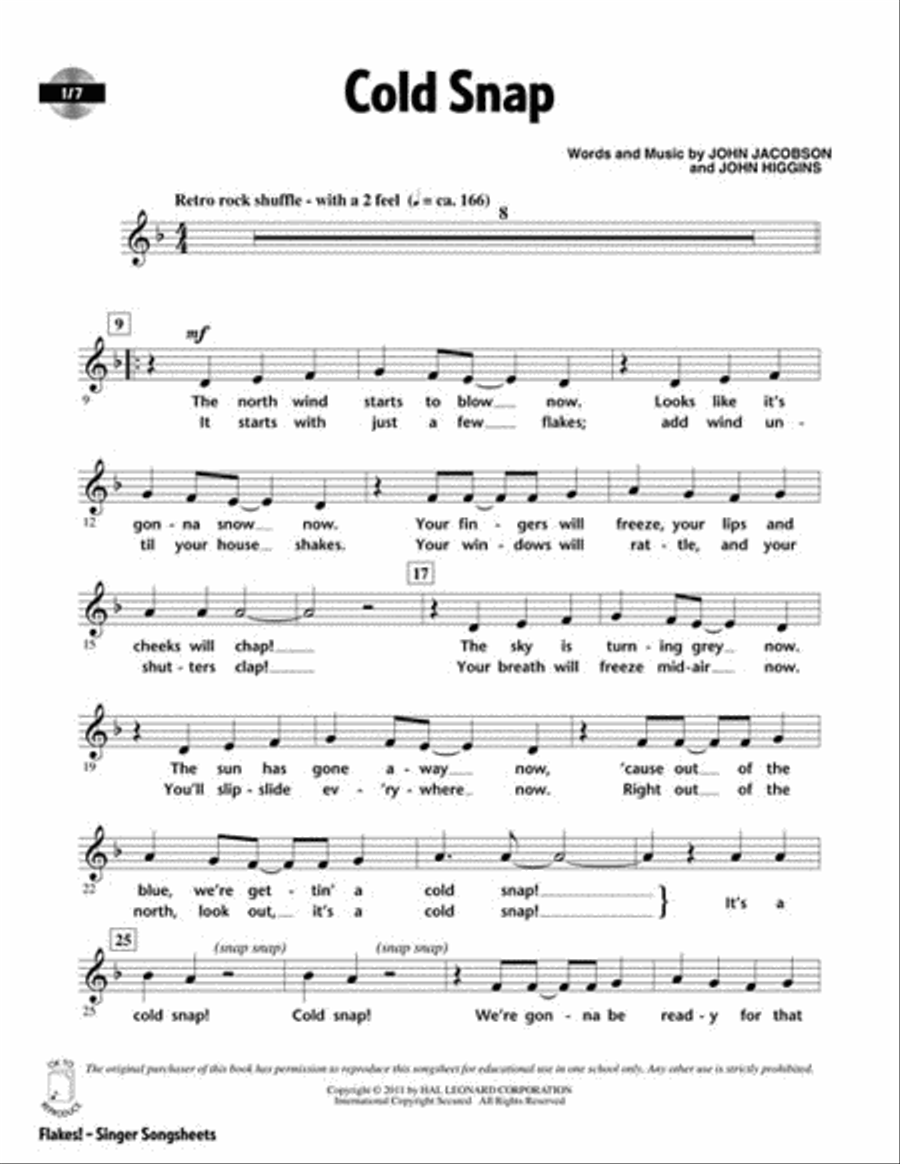 Flakes! Choir scores gallery preview page 2