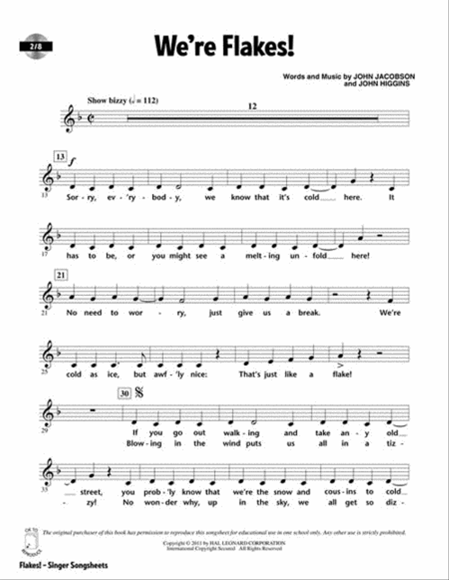 Flakes! Choir scores gallery preview page 3