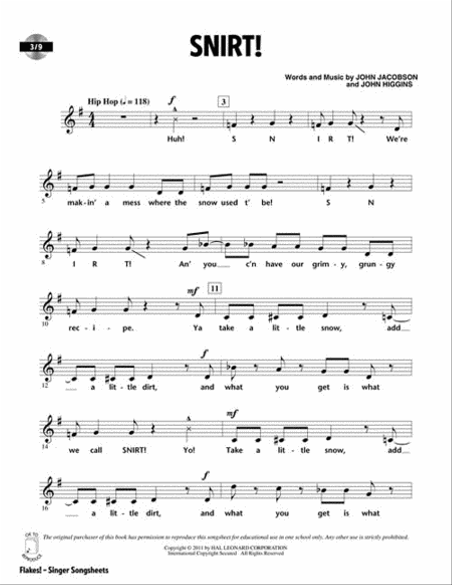 Flakes! Choir scores gallery preview page 4