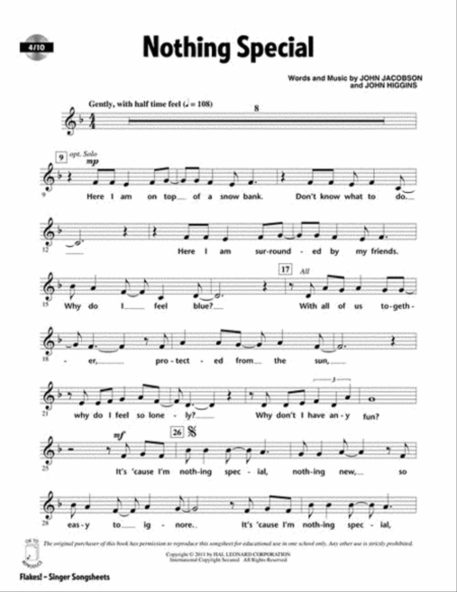 Flakes! Choir scores gallery preview page 5