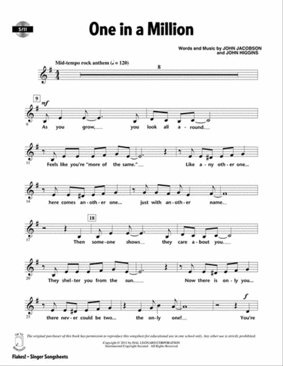 Flakes! Choir scores gallery preview page 6