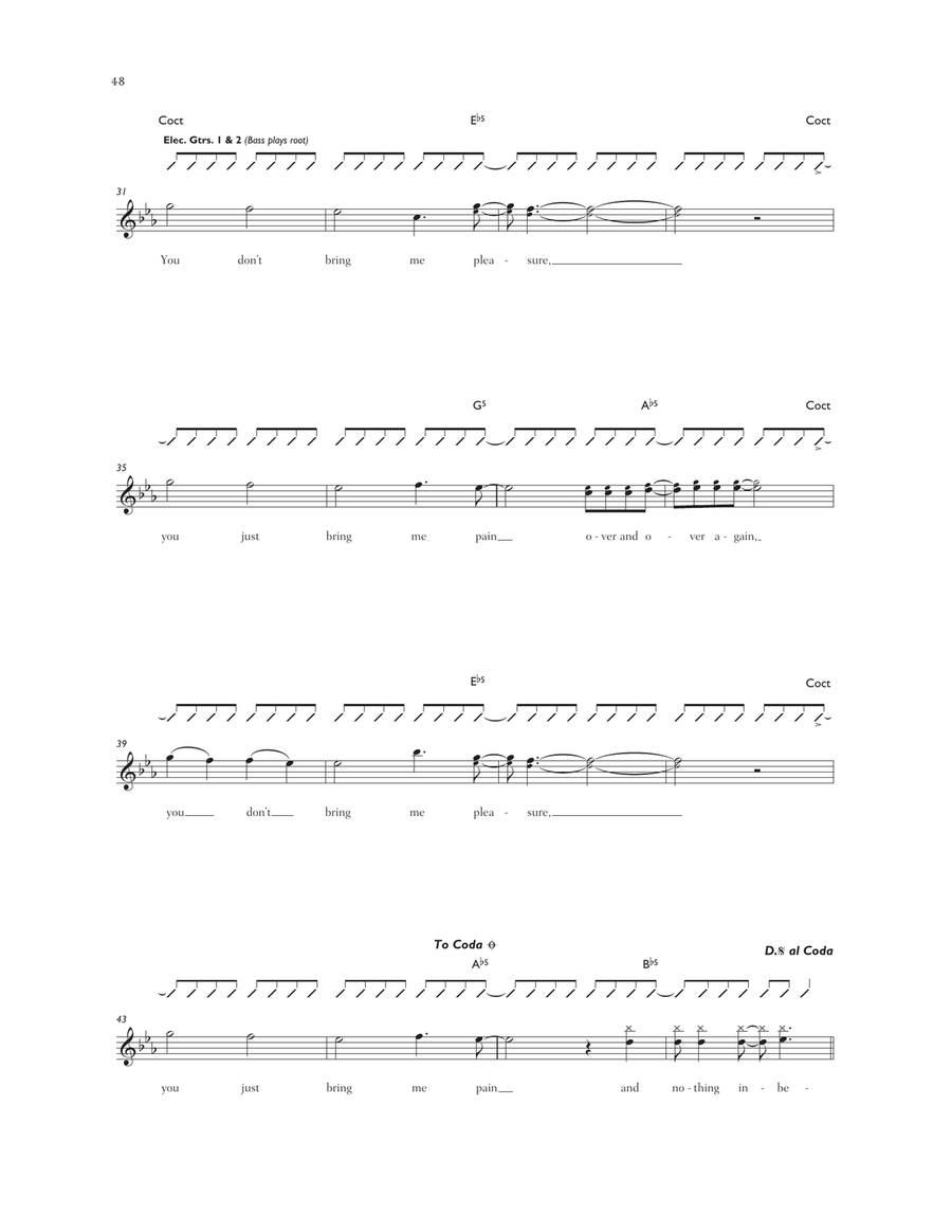 Pleasure And Pain Acoustic Guitar scores gallery preview page 4