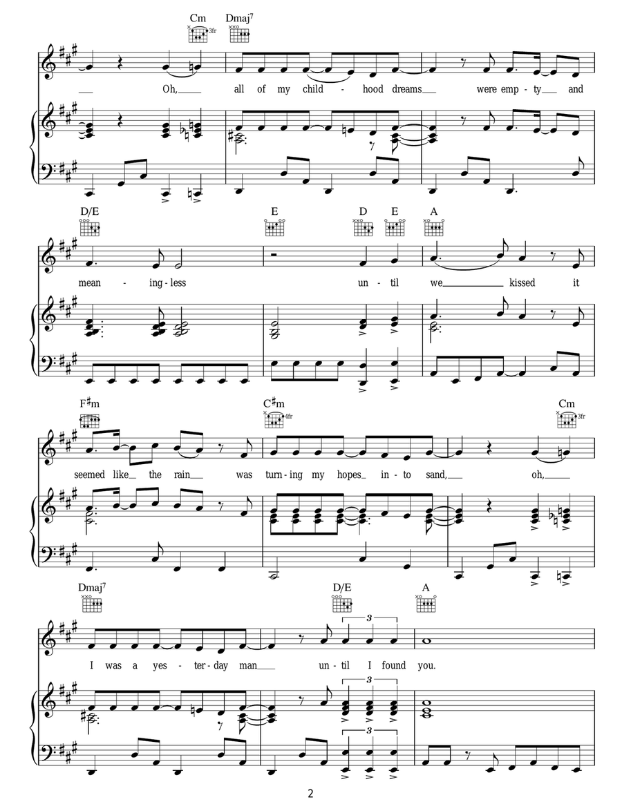 Falling Apart At The Seams Piano, Vocal, Guitar scores gallery preview page 2