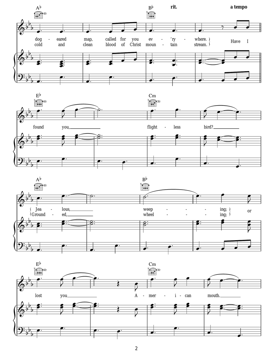Flightless Bird, American Mouth Acoustic Guitar scores gallery preview page 2