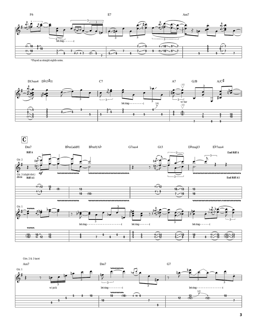 Ashes Ashes Acoustic Guitar scores gallery preview page 3