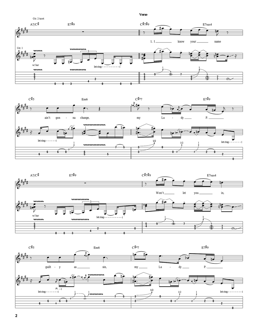 Lady P Lady P Acoustic Guitar scores gallery preview page 2