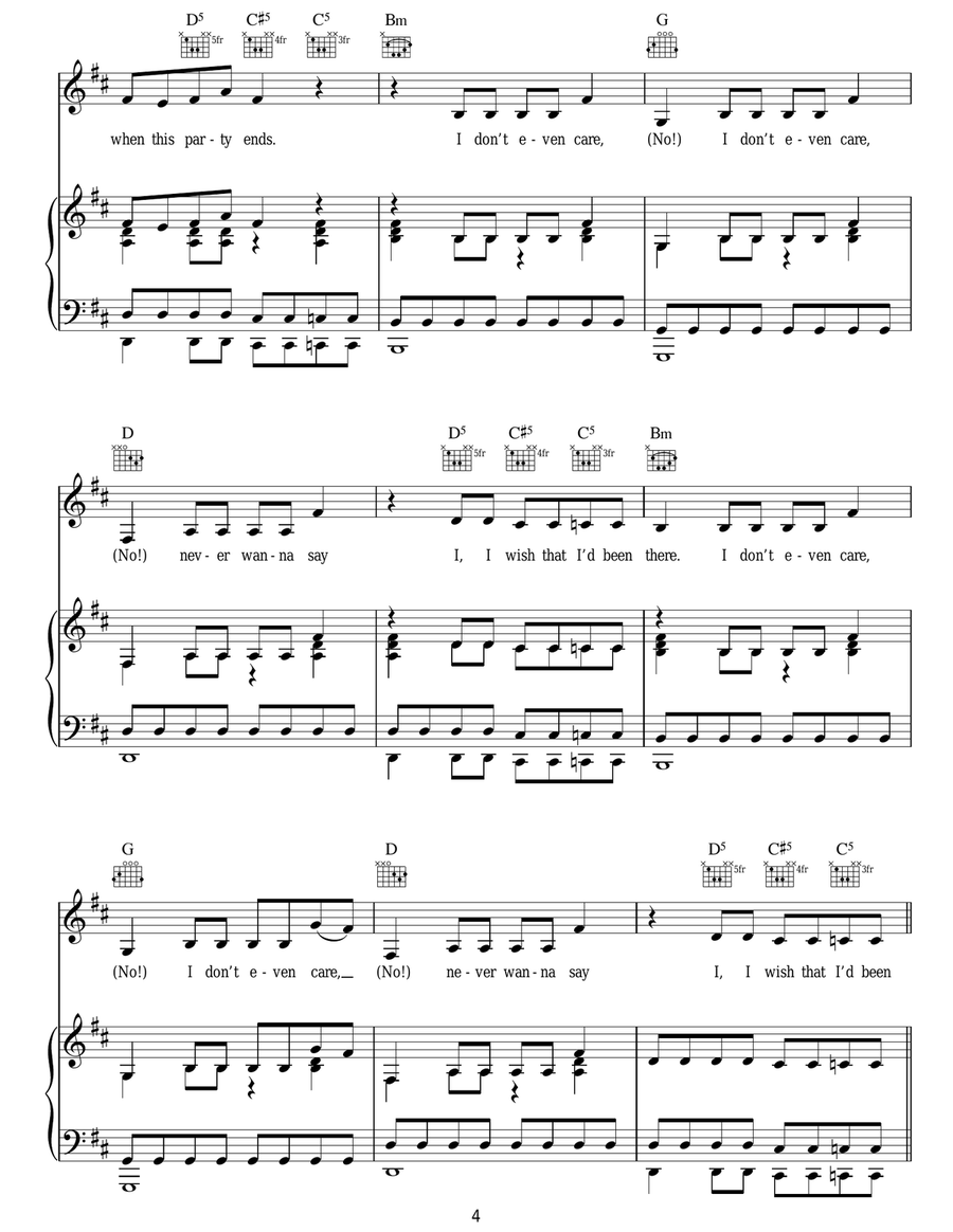 Here We Go Again Here We Go Again Piano, Vocal, Guitar scores gallery preview page 4