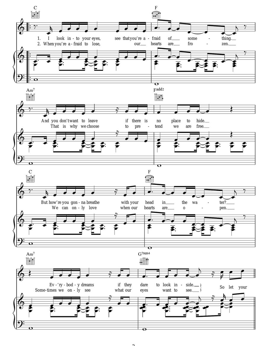 Let Your Wall Fall Down Let Your Wall Fall Down Acoustic Guitar scores gallery preview page 2