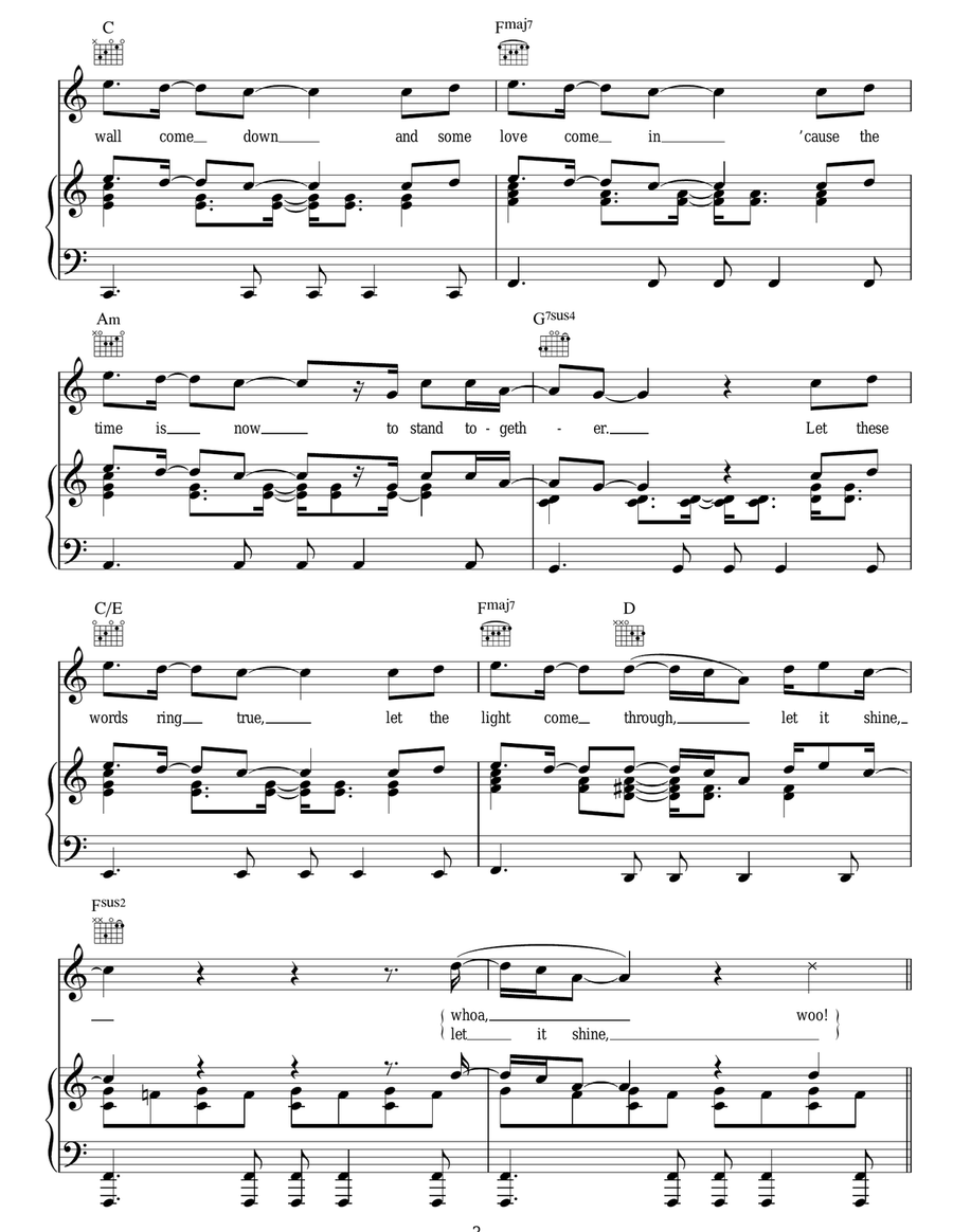 Let Your Wall Fall Down Let Your Wall Fall Down Acoustic Guitar scores gallery preview page 3