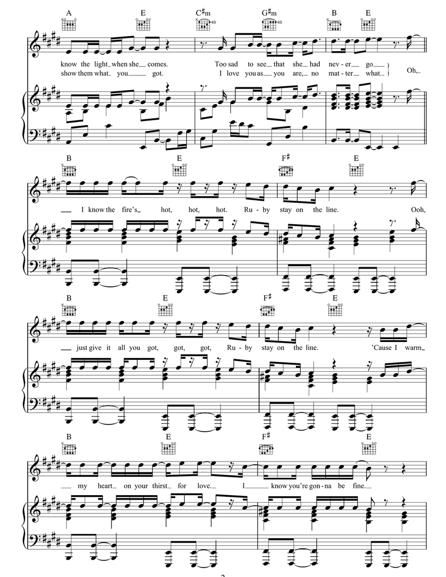 Ruby Acoustic Guitar scores gallery preview page 2