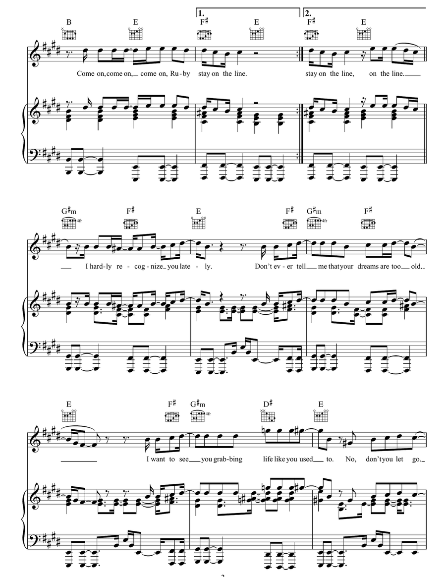 Ruby Acoustic Guitar scores gallery preview page 3
