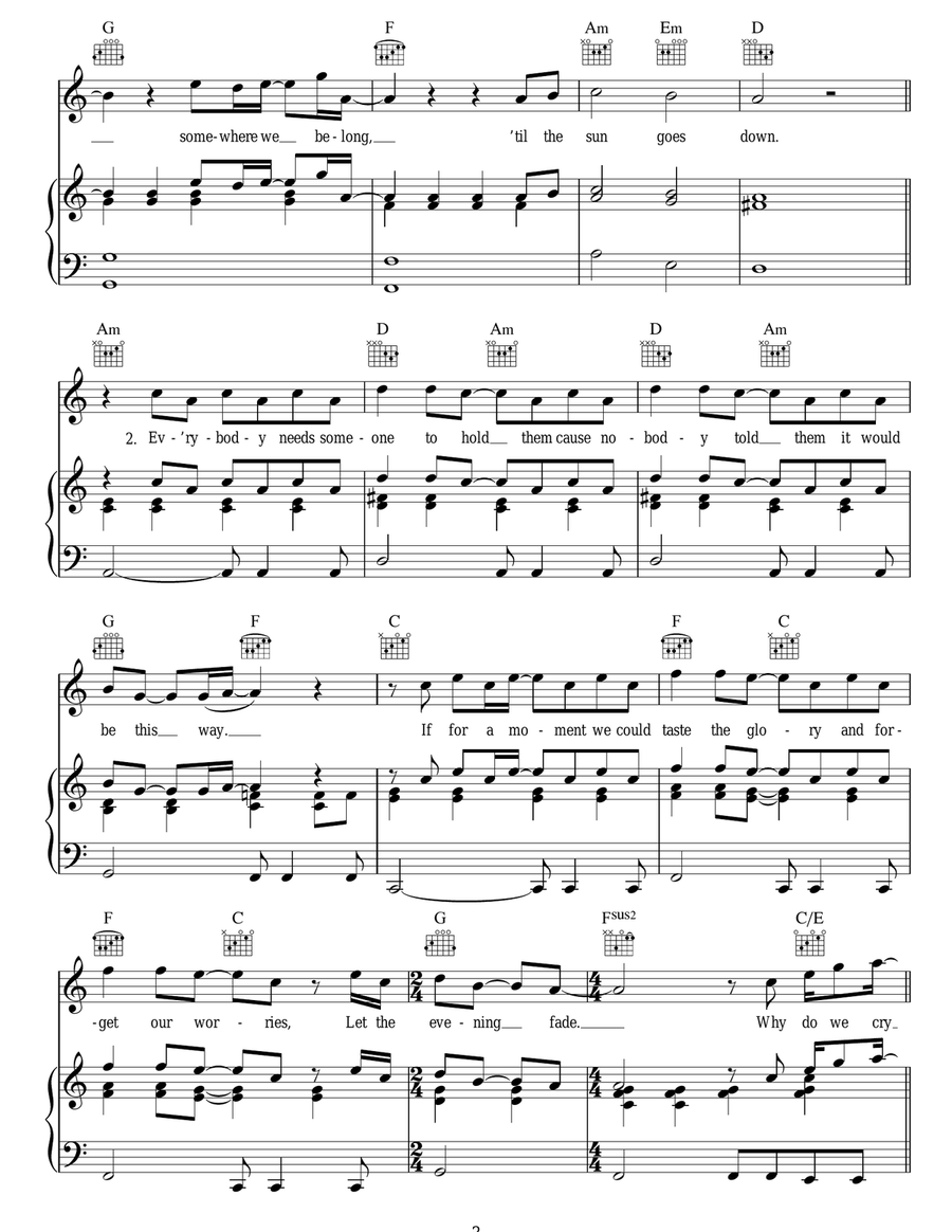 'Til The Sun Goes Down 'Til The Sun Goes Down Acoustic Guitar scores gallery preview page 3