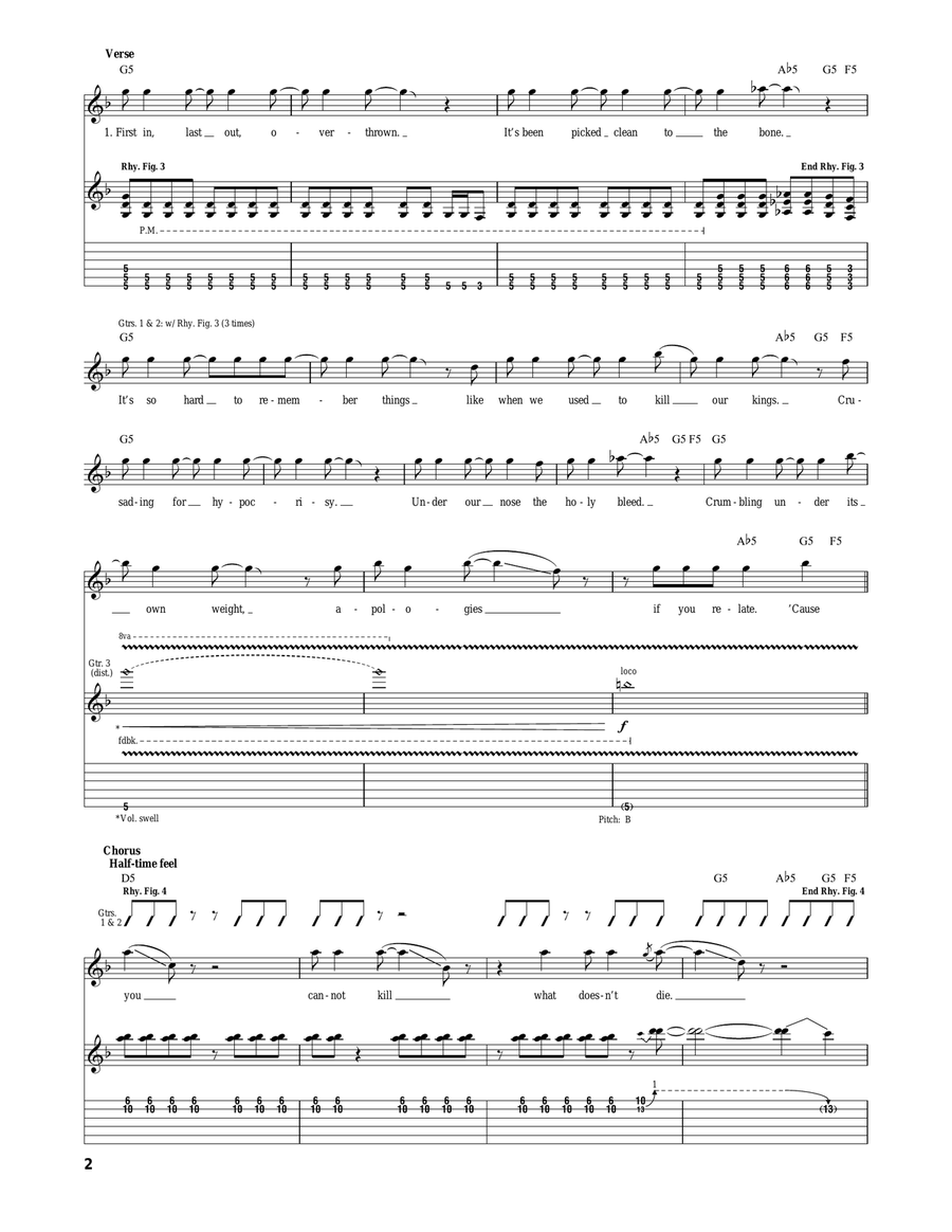 What Doesn't Die What Doesn't Die Acoustic Guitar scores gallery preview page 2