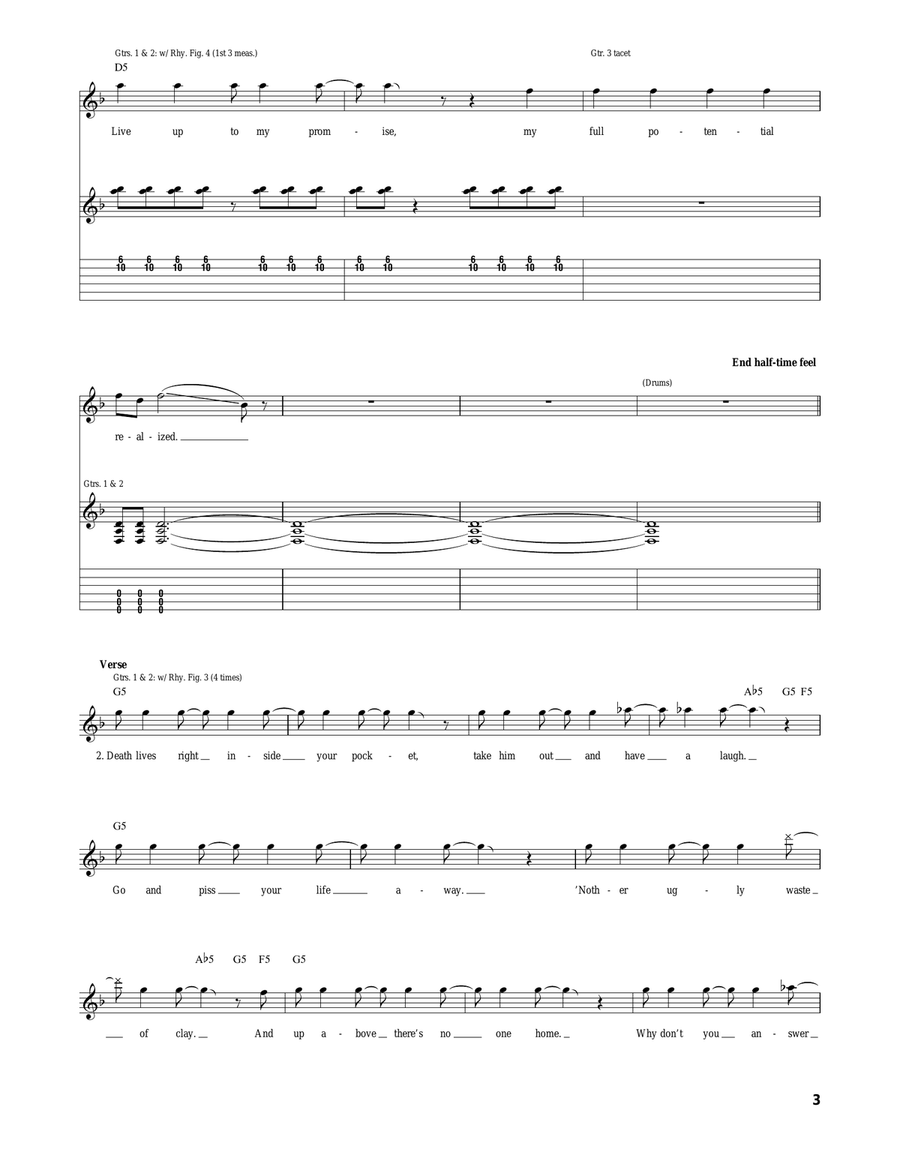 What Doesn't Die What Doesn't Die Acoustic Guitar scores gallery preview page 3