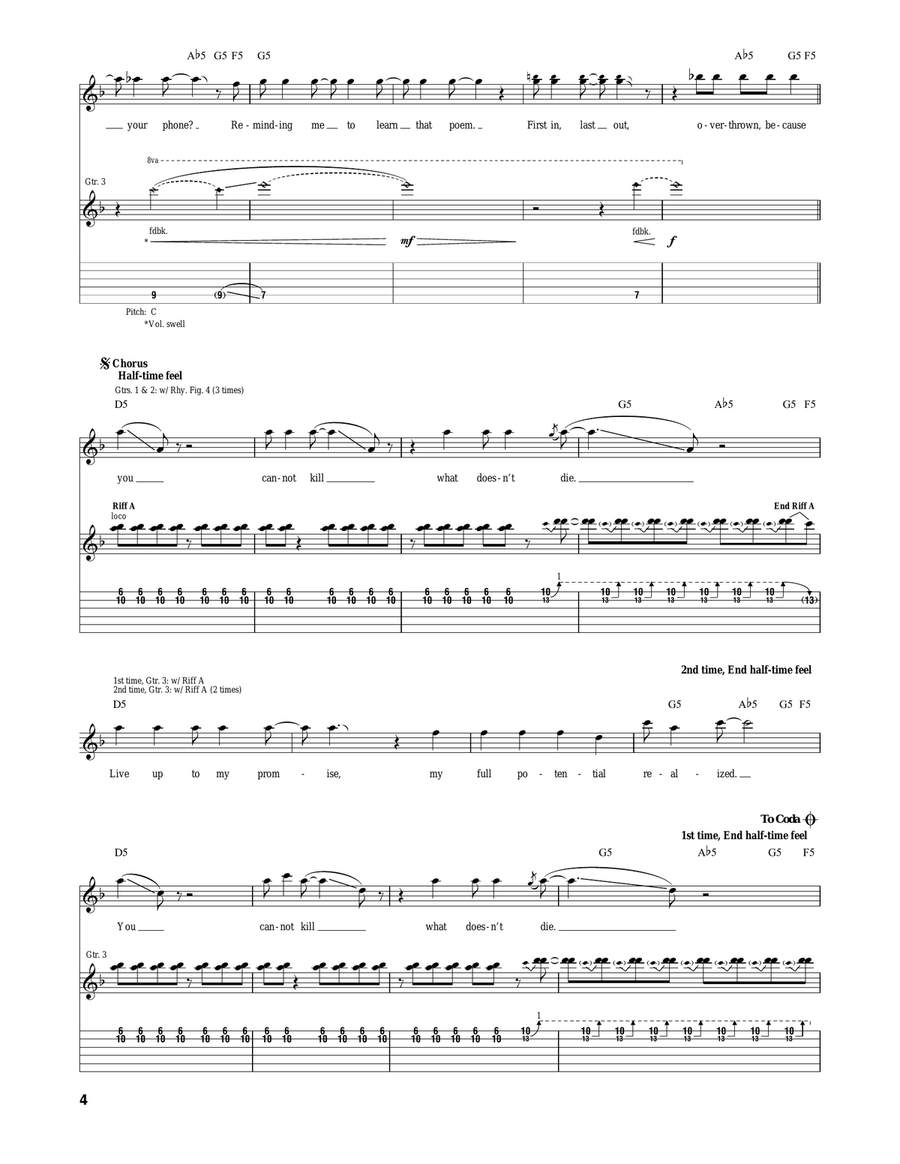What Doesn't Die What Doesn't Die Acoustic Guitar scores gallery preview page 4
