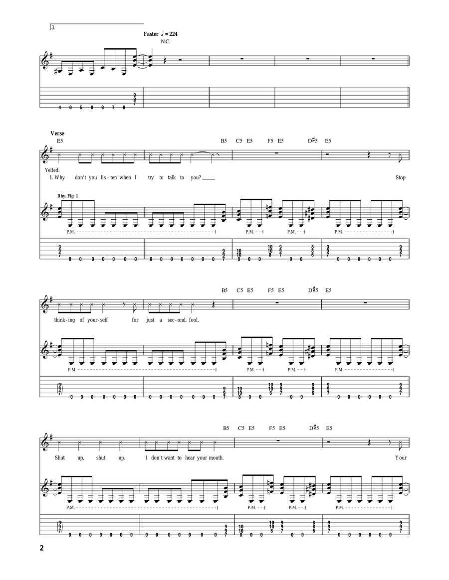 Caught In A Mosh Caught In A Mosh Acoustic Guitar scores gallery preview page 2