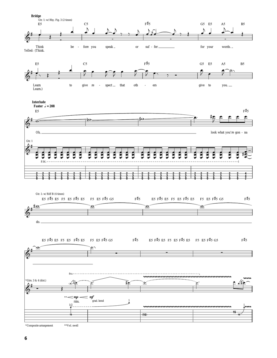 Caught In A Mosh Caught In A Mosh Acoustic Guitar scores gallery preview page 6