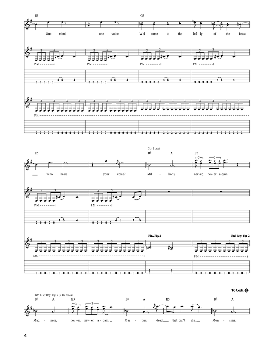 Belly Of The Beast Belly Of The Beast Acoustic Guitar scores gallery preview page 4