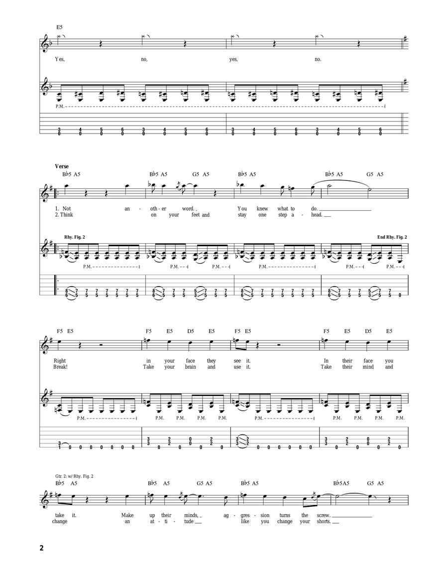 Be All End All Be All End All Acoustic Guitar scores gallery preview page 2