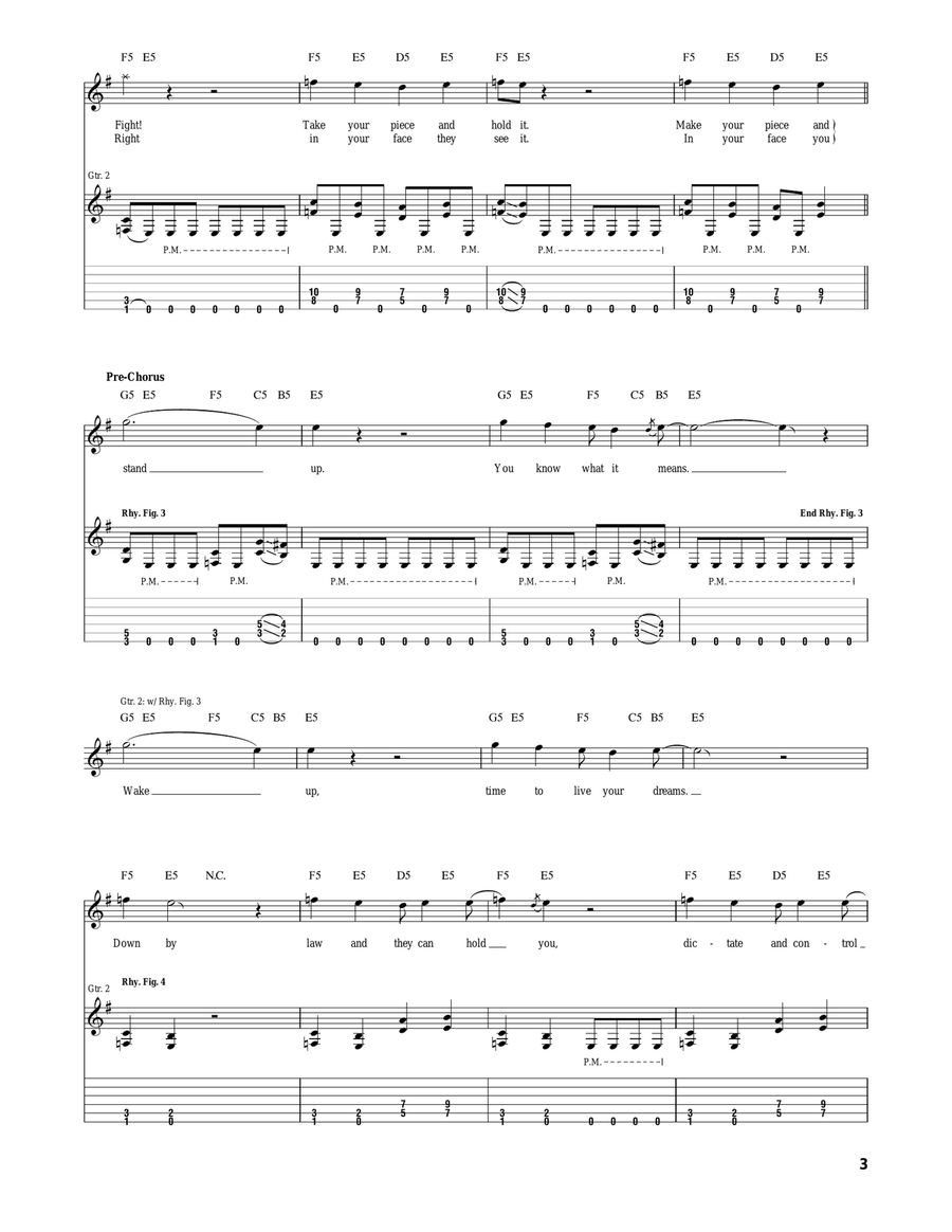 Be All End All Be All End All Acoustic Guitar scores gallery preview page 3
