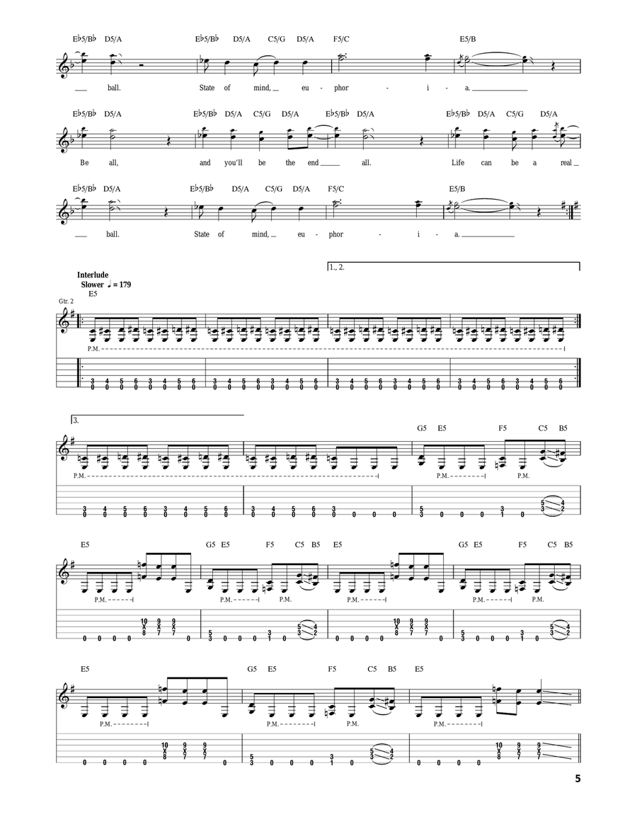 Be All End All Be All End All Acoustic Guitar scores gallery preview page 5