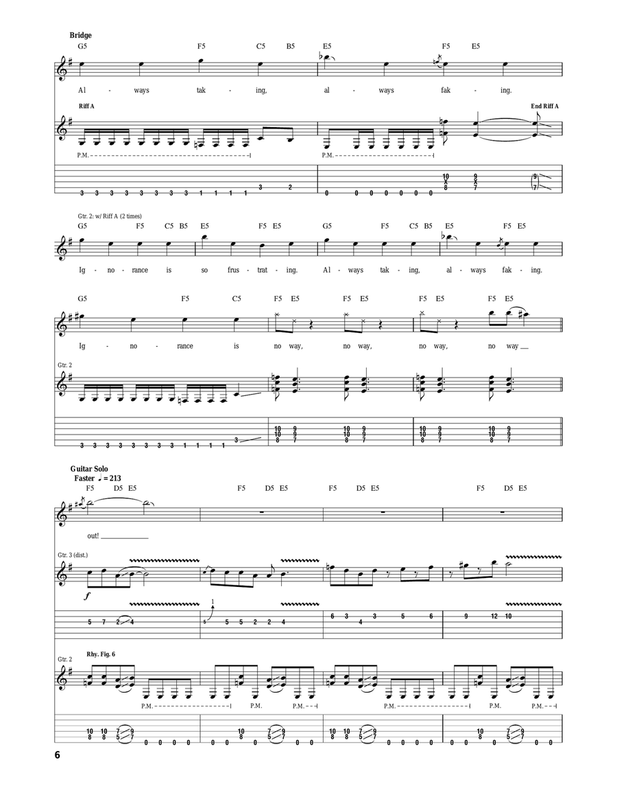 Be All End All Be All End All Acoustic Guitar scores gallery preview page 6