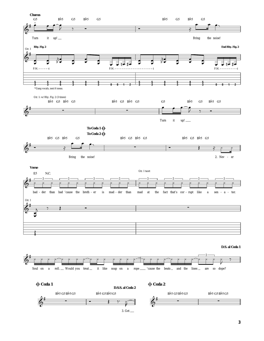 Bring The Noise Bring The Noise Acoustic Guitar scores gallery preview page 3