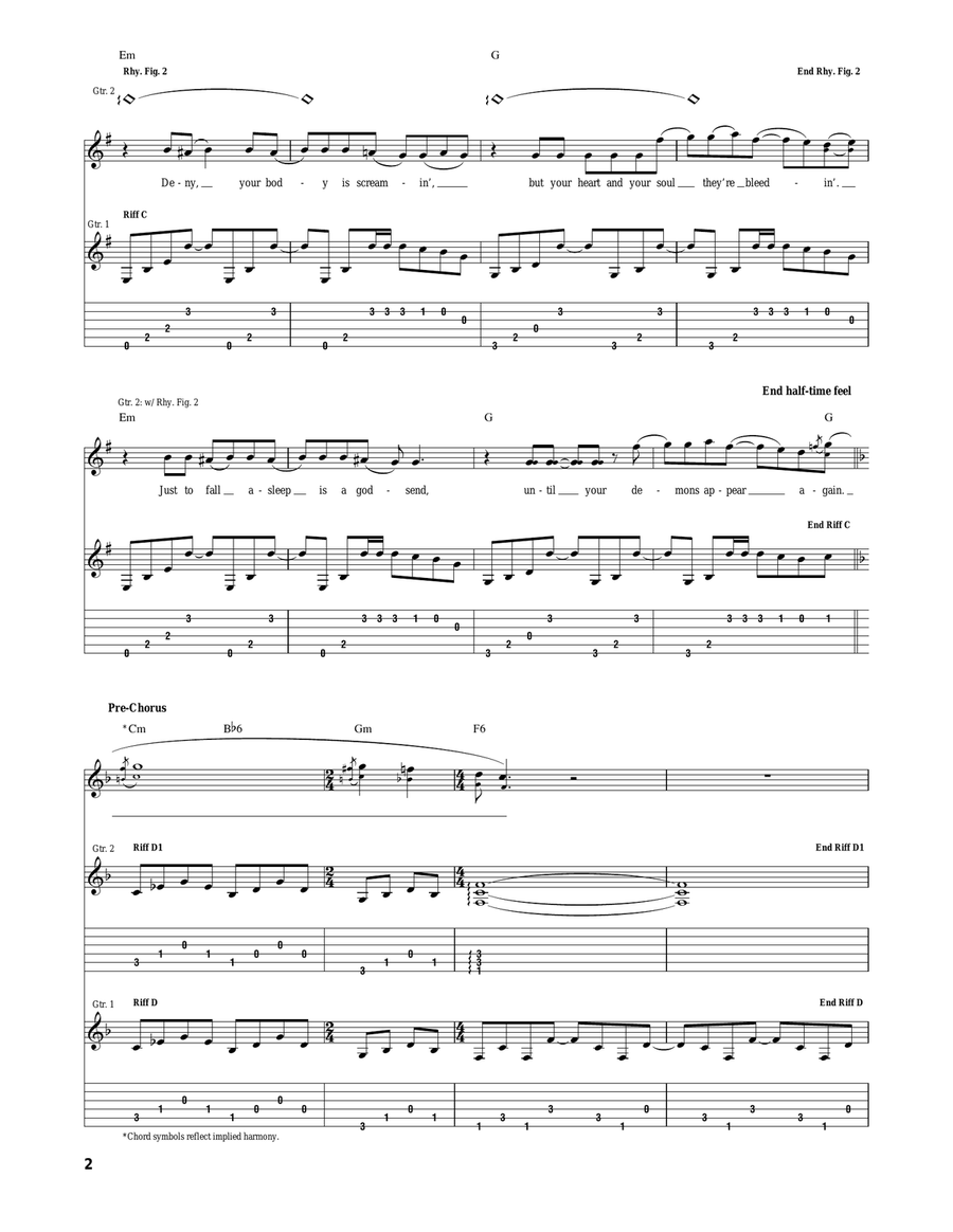 Black Lodge Black Lodge Acoustic Guitar scores gallery preview page 2