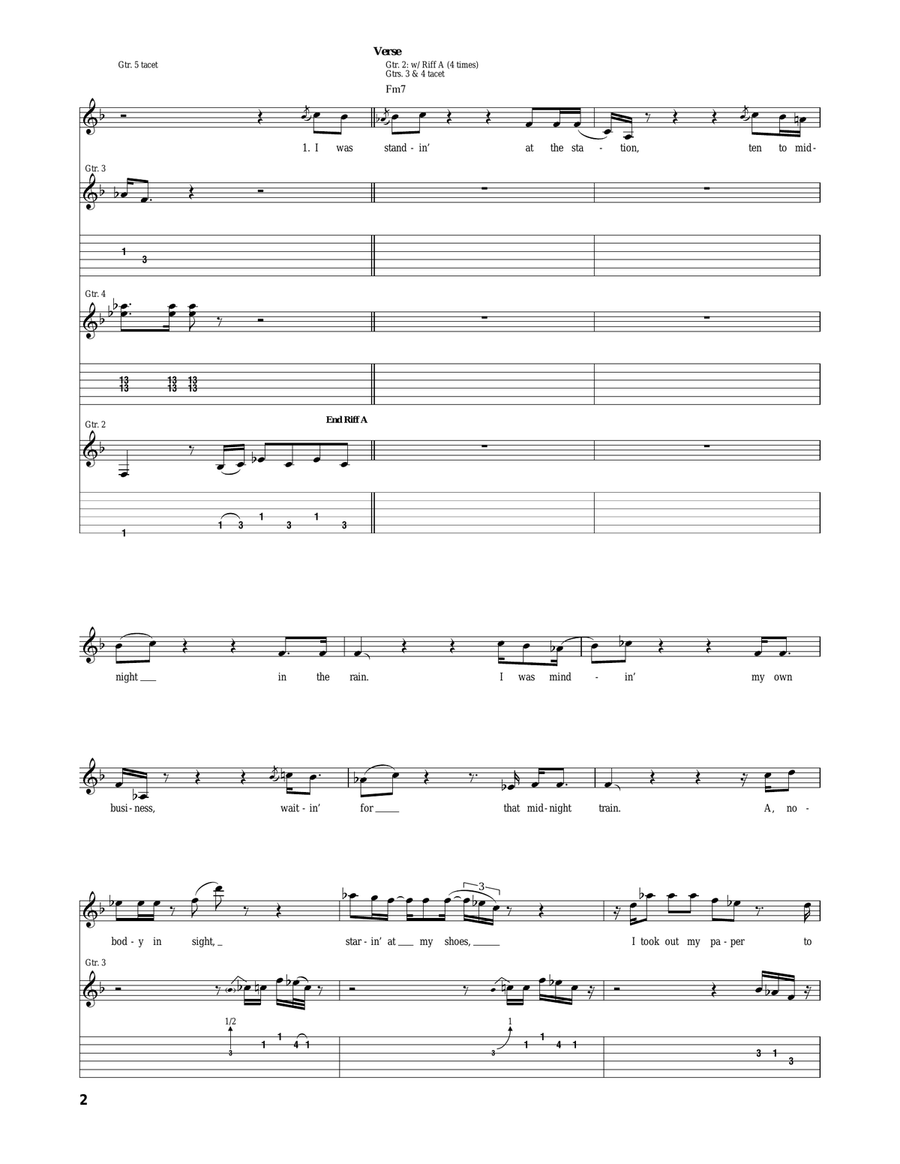 Midnight Train Midnight Train Acoustic Guitar scores gallery preview page 2