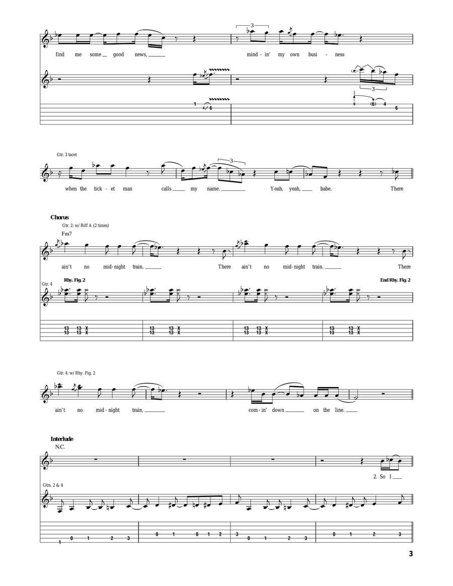 Midnight Train Midnight Train Acoustic Guitar scores gallery preview page 3