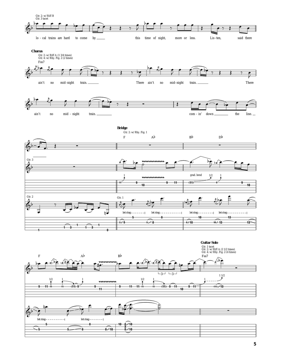Midnight Train Midnight Train Acoustic Guitar scores gallery preview page 5
