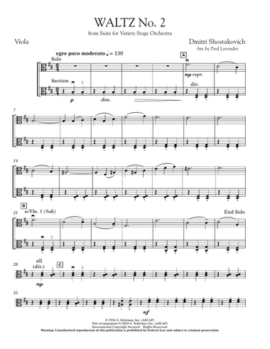 Waltz No. 2 - Viola
