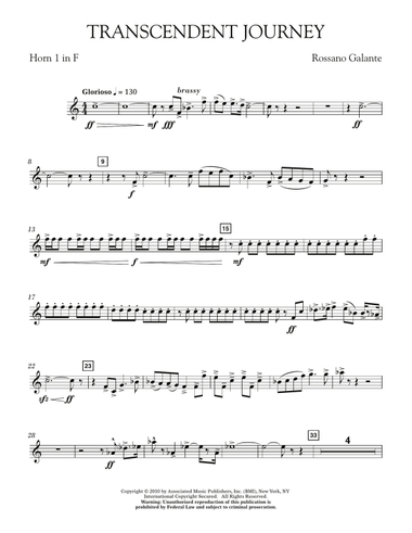 Transcendent Journey - Horn 1 in F