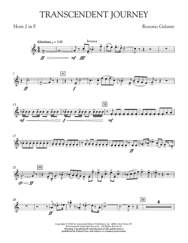 Transcendent Journey - Horn 2 in F